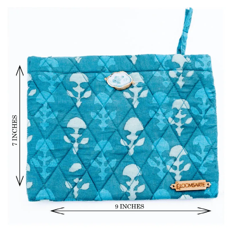 Dabu Blues Fabric Travel Pouch media 7