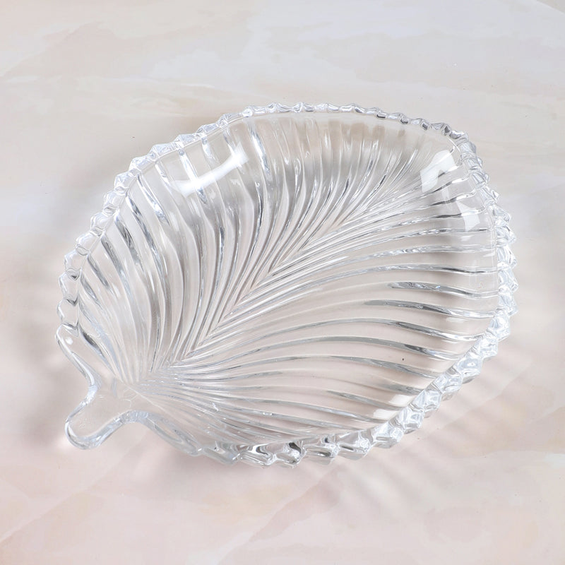 Leafy Decorative Glass Platter media 4