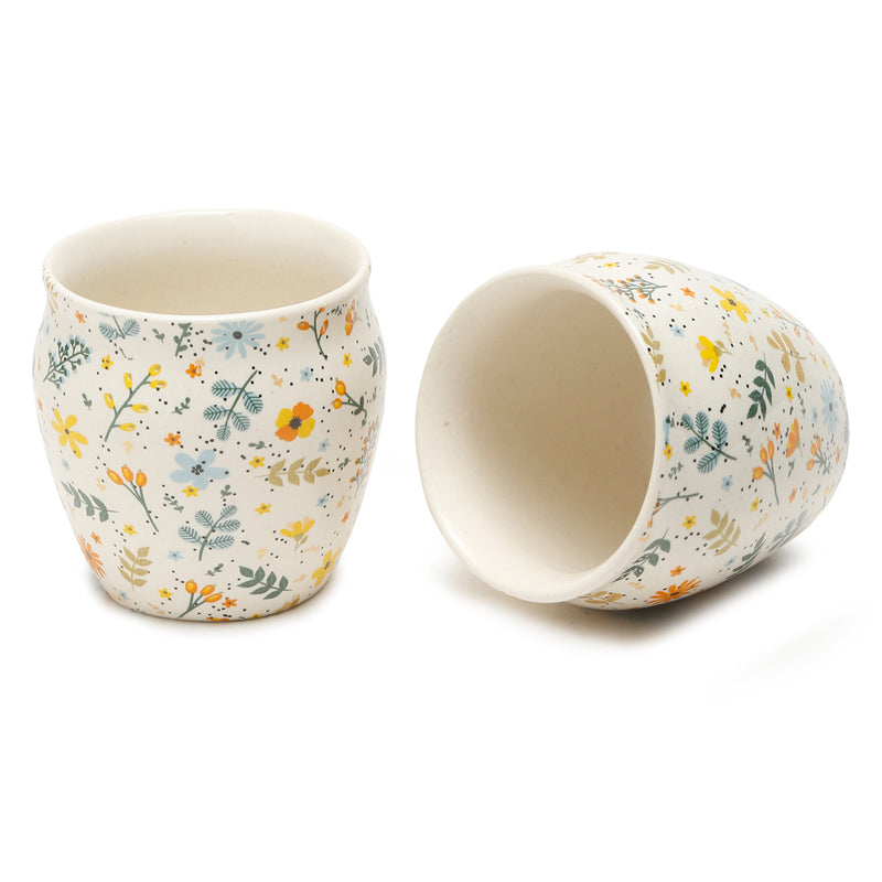 Peony Handcrafted Ceramic Kulhad (220 mL) - Set Of Six media 4