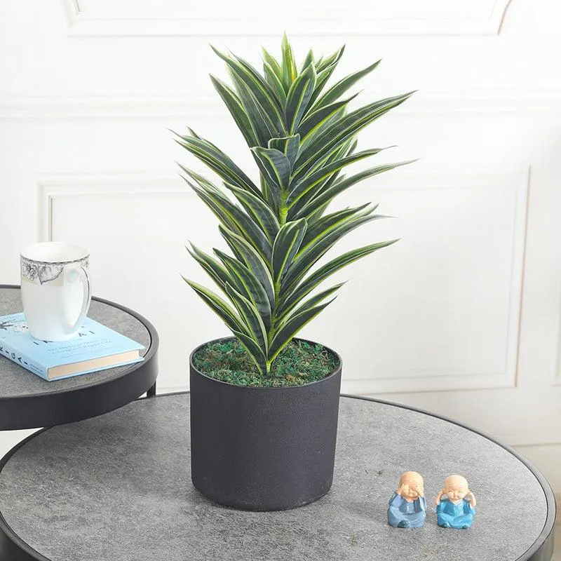 Green Reverie Artificial Plant With Black Plastic Pot media 2