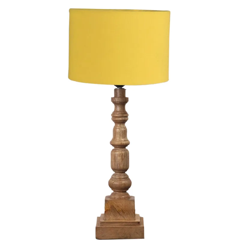 Cotin I Arbor Wooden Table Lamp - Yellow,Brown media 6