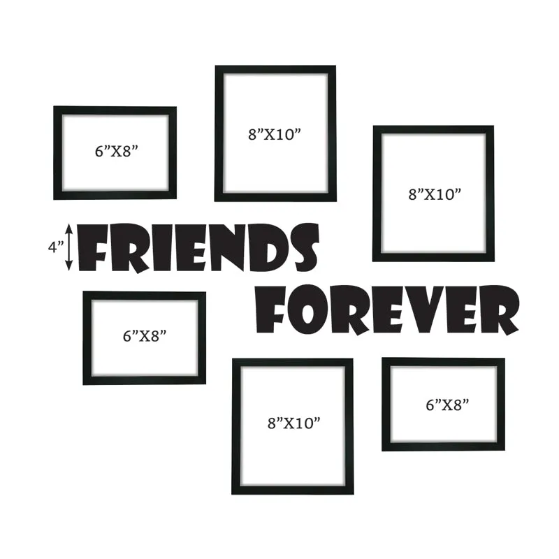 Glimpse of the Past "Friends Forever" Synthetic Photo Frame - Seven Piece Set media 7