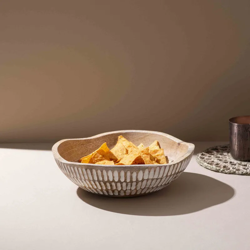 Souta Handcrafted Mango Wood Serving Bowl - 1250 mL media 4
