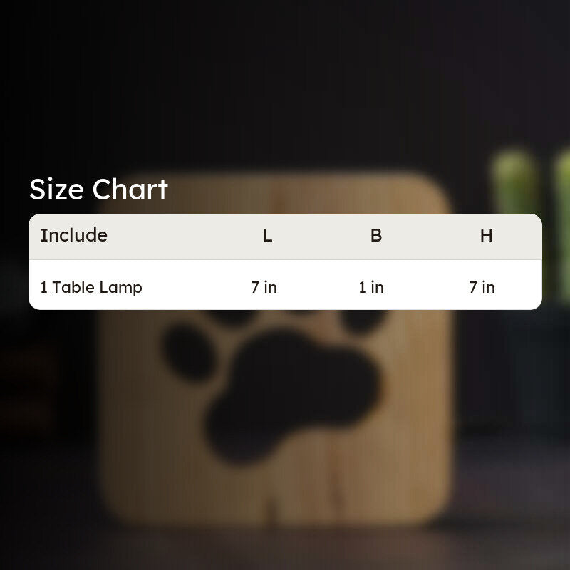 Pawsome LED Wooden Table Lamp - Brown media 5