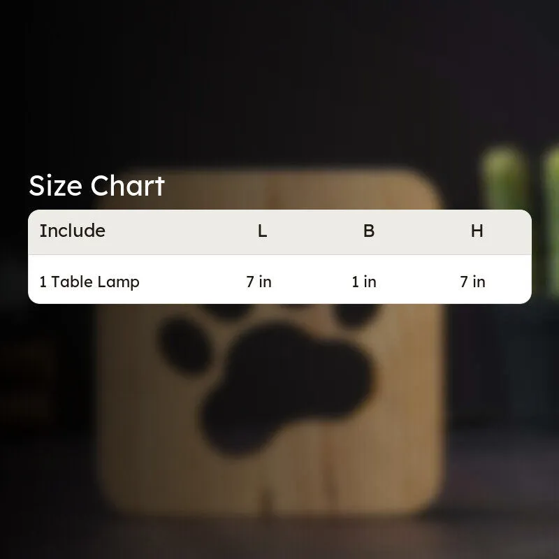 Pawsome LED Wooden Table Lamp - Brown media 5