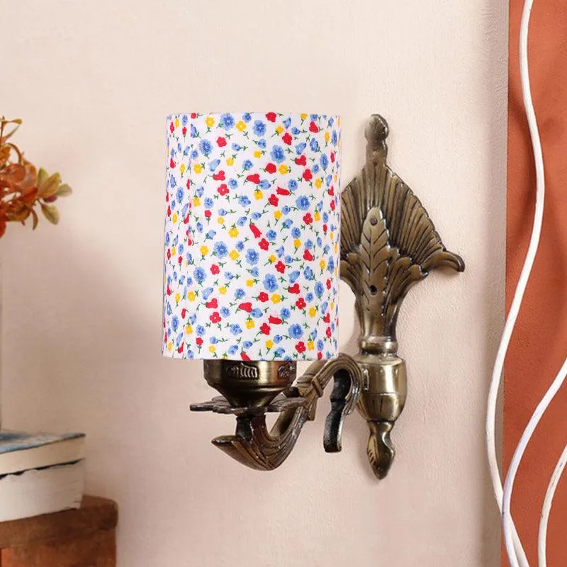 Magda Masique Color Splash Cylindrical Fabric & Metal Wall Lamp media 3