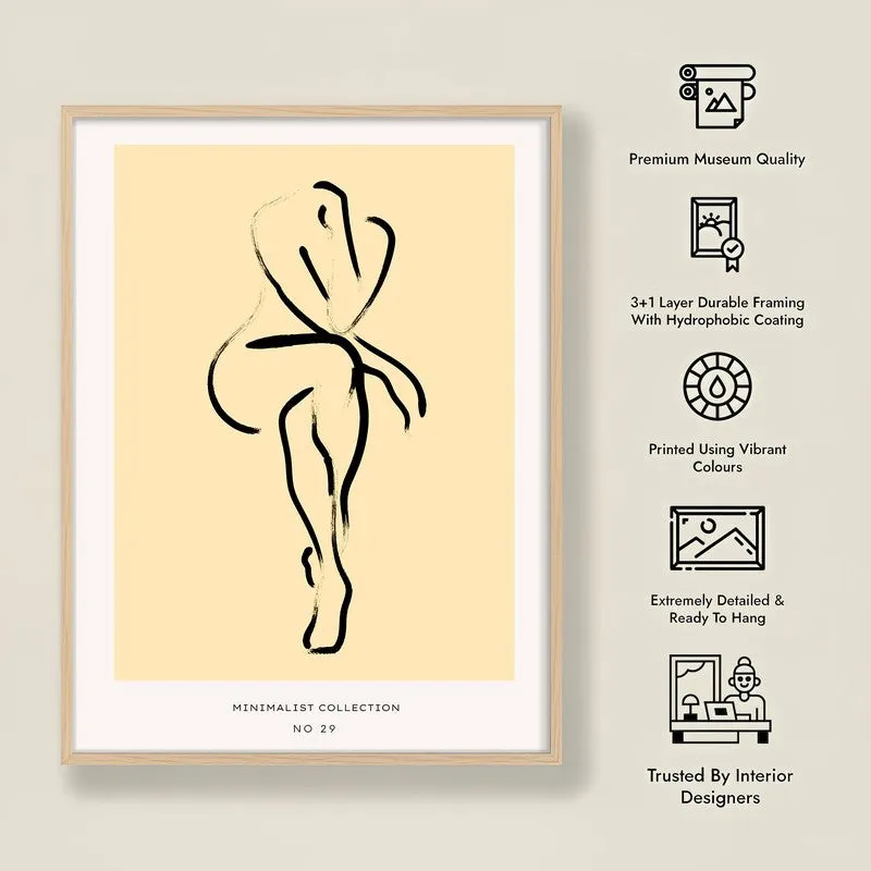 Grace Unfolded Canvas Wall Painting With Brown Frame media 10