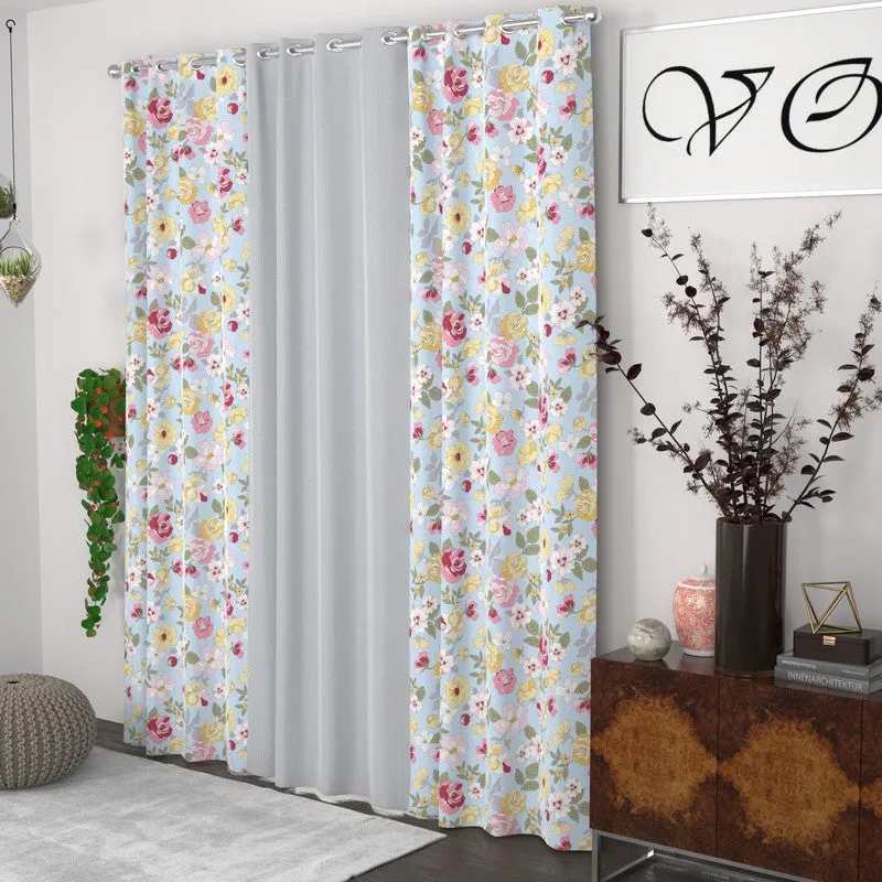 Petal Bloom Delight Curtains - Set of Three media 3