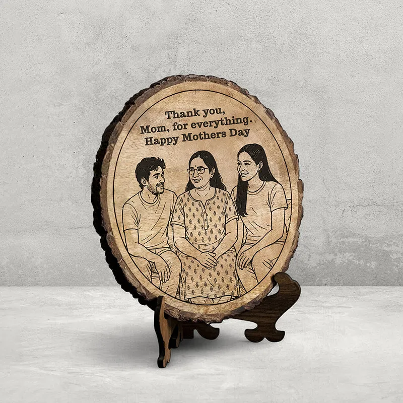 Grateful Mother's Day Wood Showpiece - Round media 3