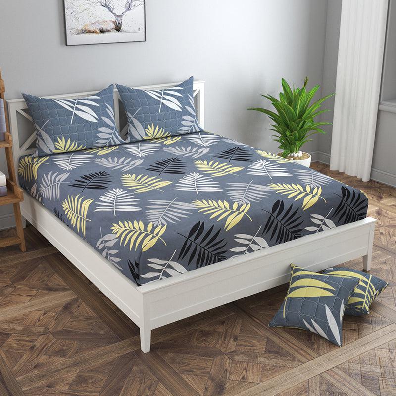 Ink & Fern Floral Quilted Bedding Set - Five Piece Set