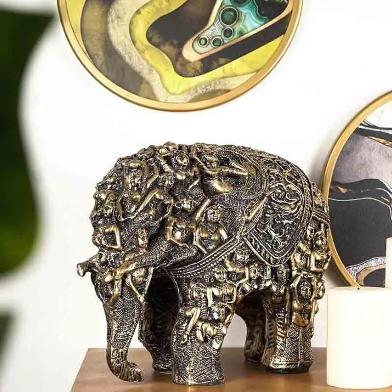 Khajuraho Carved Table Decor media 6