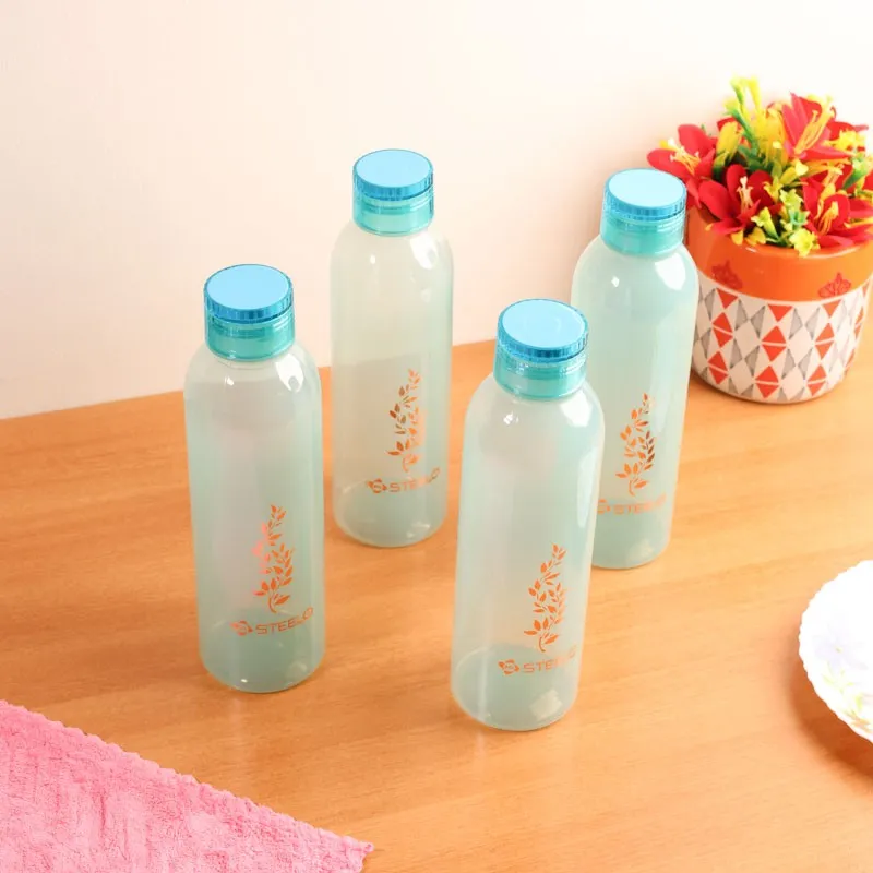AquaBloom Blue Clear PET Bottle (1000 mL Each) - Set Of Four media 3