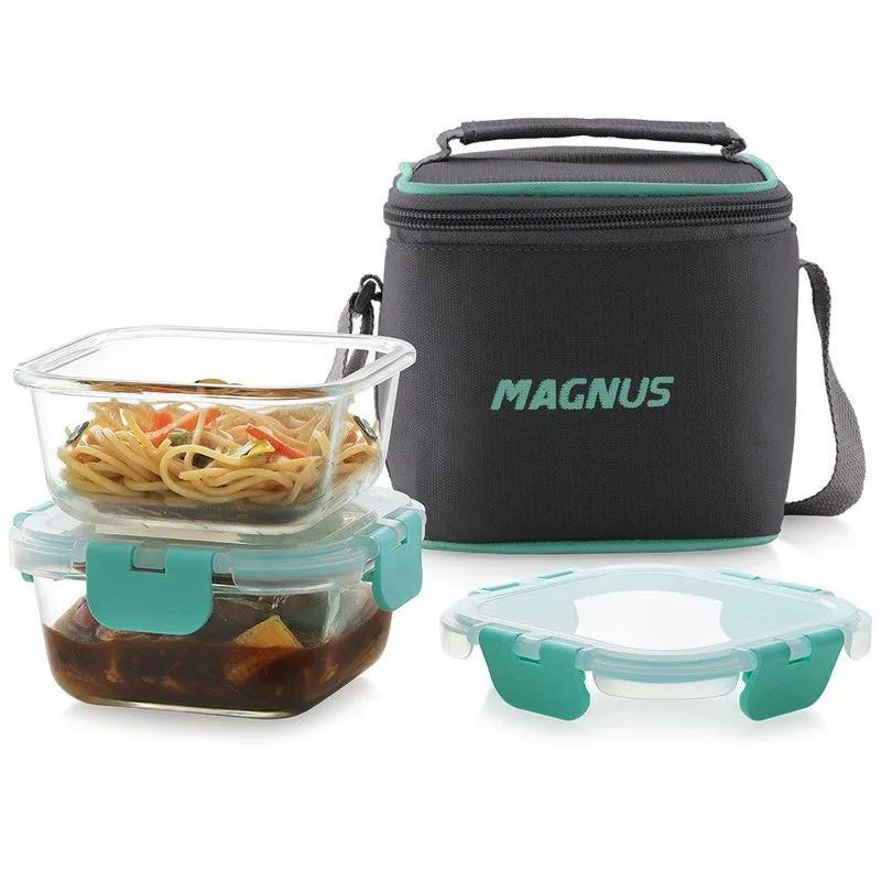 Nomaro Simple Lunch Box with Lunch Bag - Four Piece Set media 3