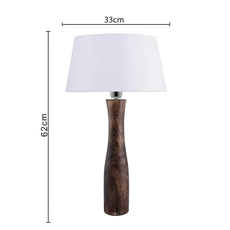 Harmony Glimpse Fabric Table Lamp With Drum Shade - White,Brown media 5