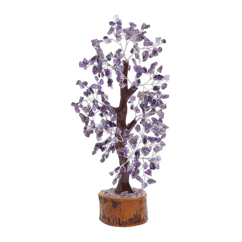 Agate Wish Tree Handcrafted Showpiece - Purple media 4