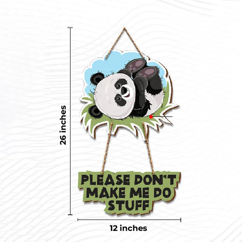 Monday Panda Wood MDF Wall Hanging media 6