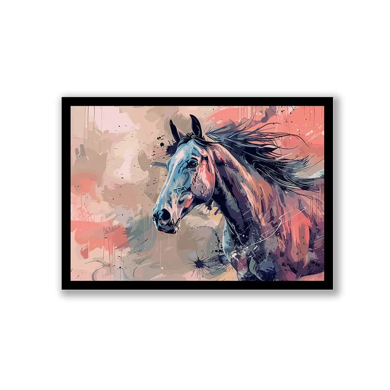 Colorful Mane Wall Art with Black Frame media 4