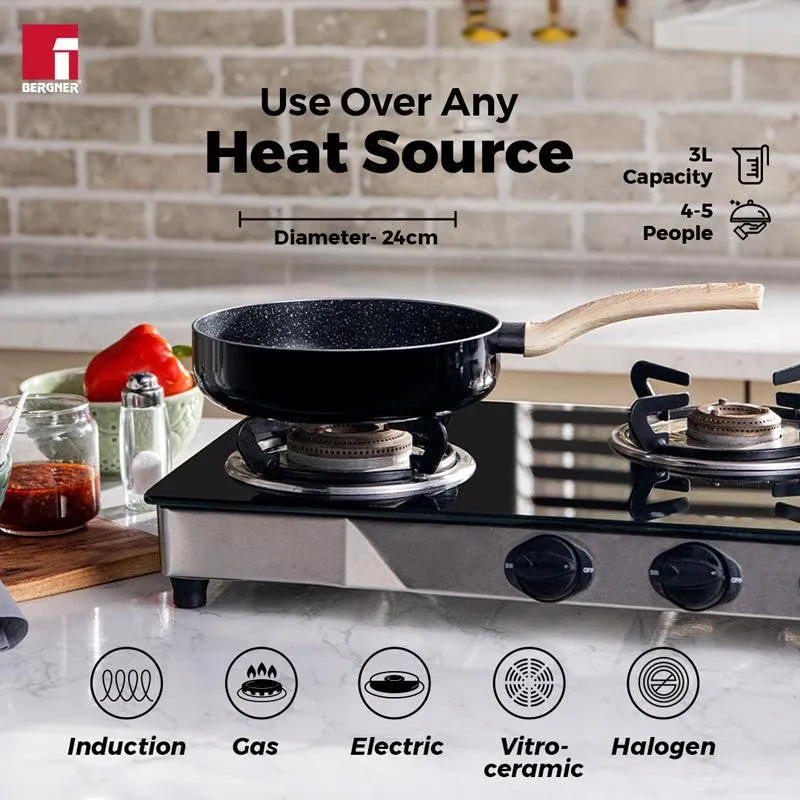 Bergner Induction Safe Frying Pan With Lid - 3000 ml/10 Inches media 6