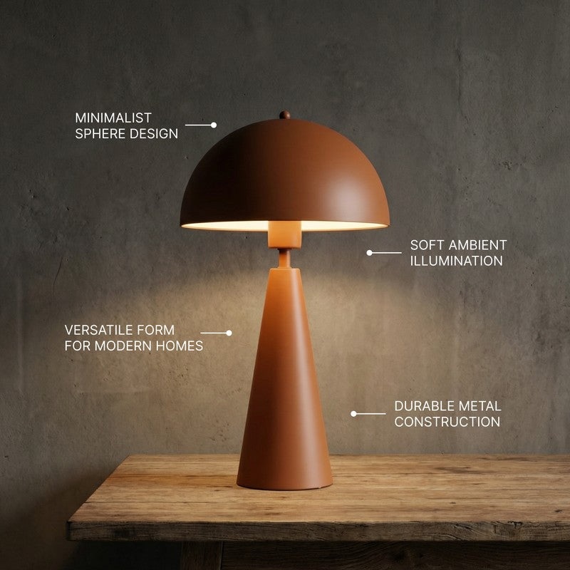 Fig Living Hoa Sphere Metal Table Lamp - Brown media 7