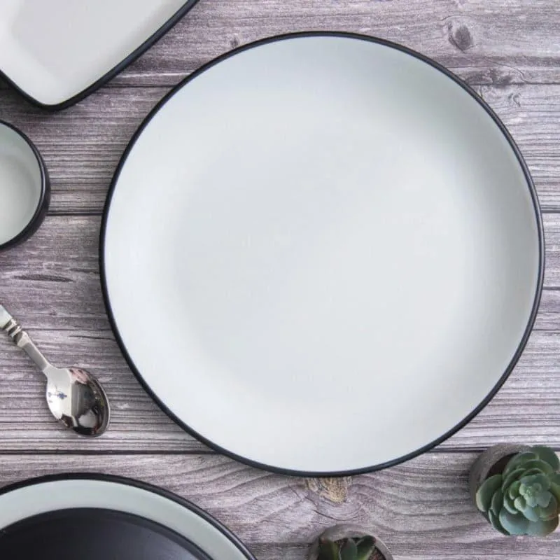 Servewell Abza Dinner Plate (White) - Set Of Six media 1