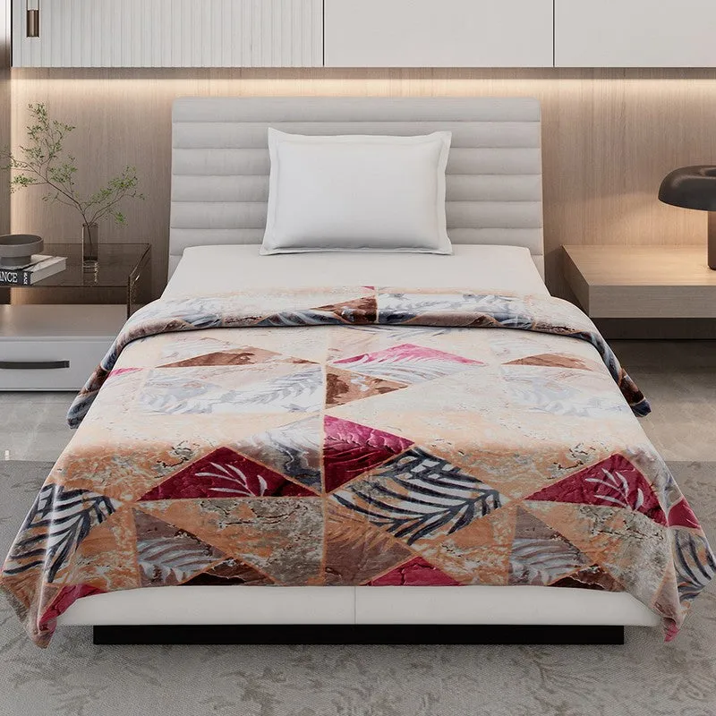 Monte Carlo Graphilo Printed Polyester Blanket (Peach) - 300 GSM media 4