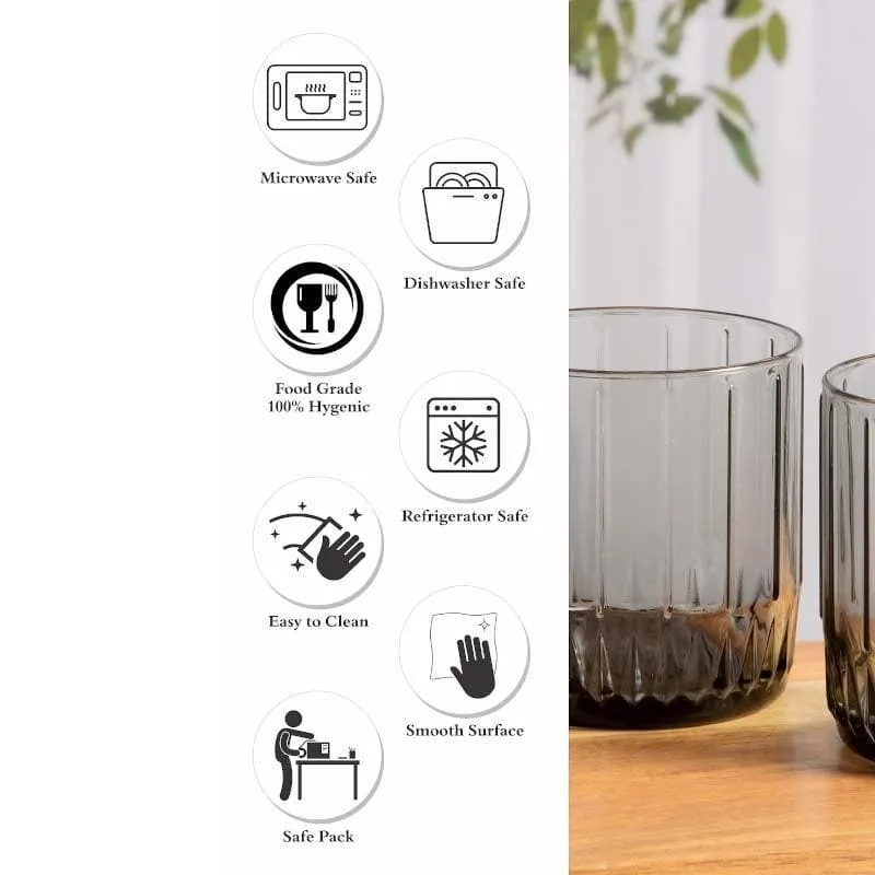 Pasabahce Friscot Black Glass Tumbler (265 ML) - Set Of Six media 6