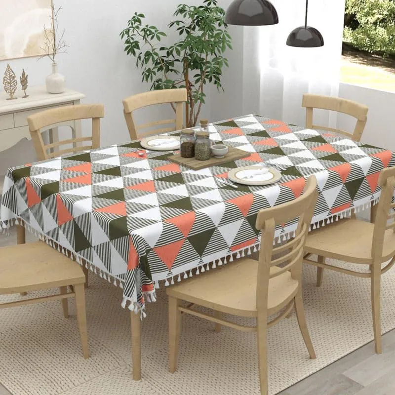 Merada Geometric Table Cover - Peach media 3