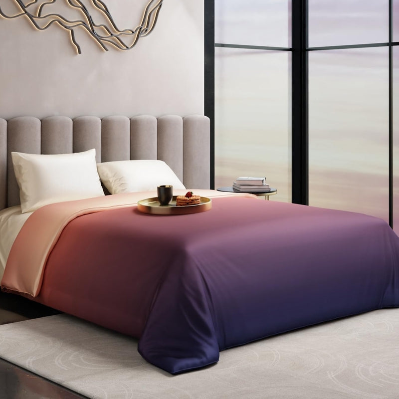 Weavo Printed Satin Comforter (Purple) - 150 GSM - King