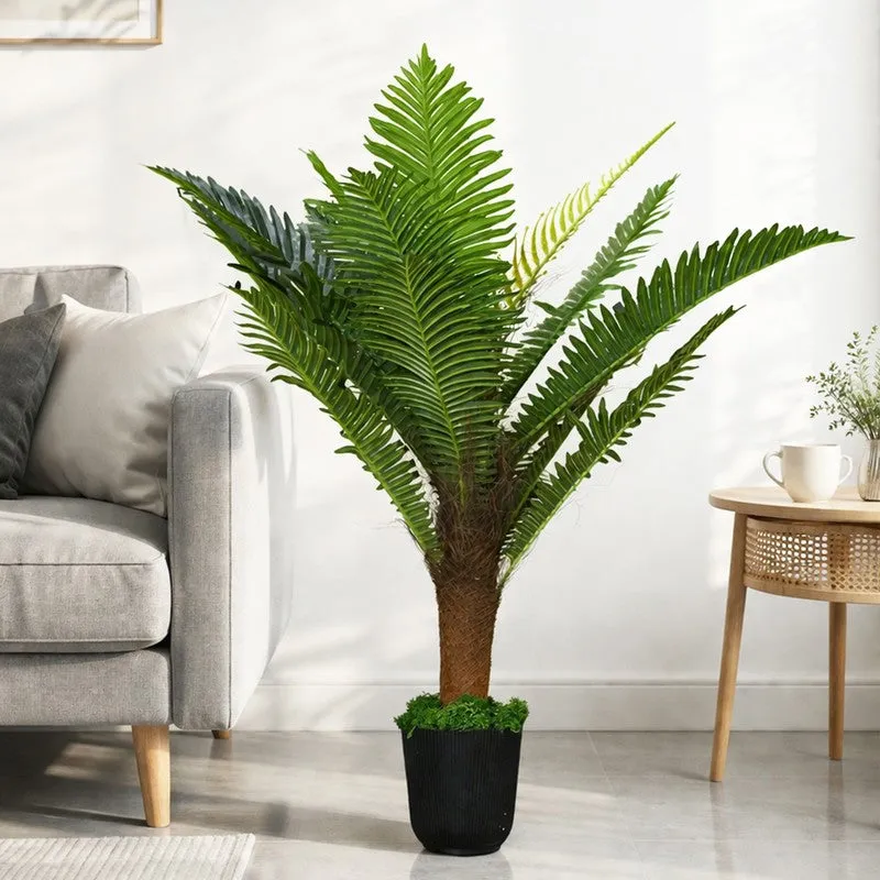 Pure Verde Palm Artificial Plant With Black Plastic Pot - 89 cm (2.9 ft) media 3