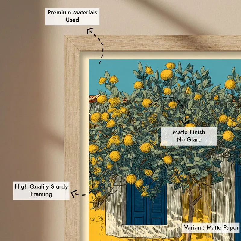 Garden House Canvas Wall Painting - Brown Frame media 7