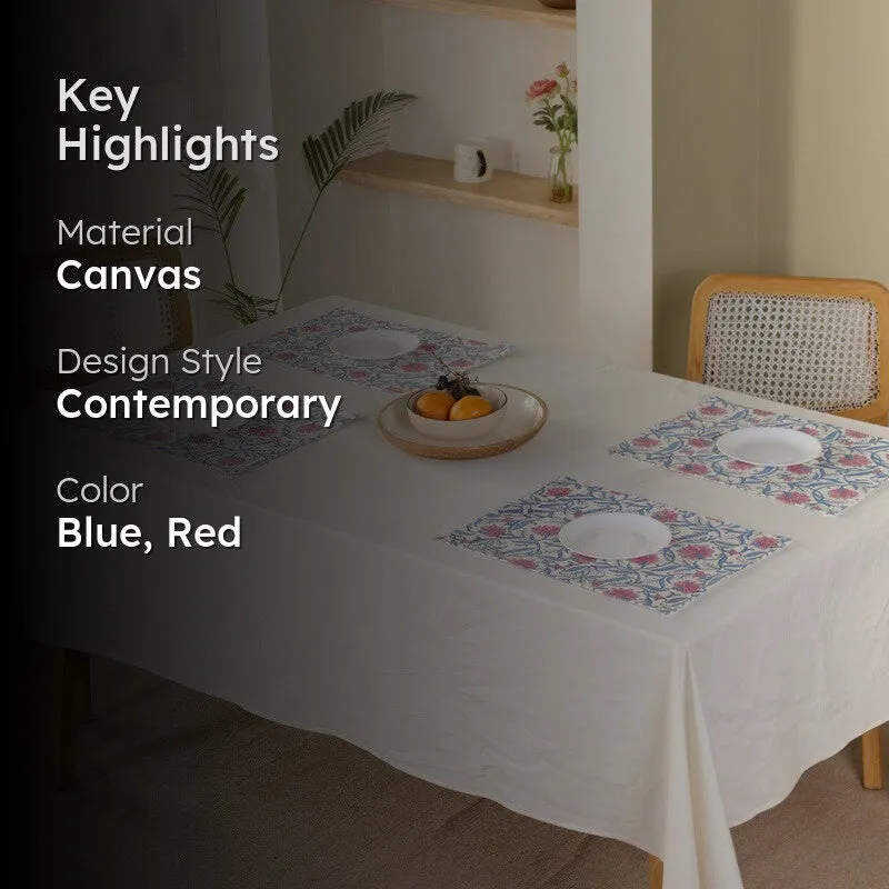 Petal Whisper Canvas Table Mats - Set Of Four media 2