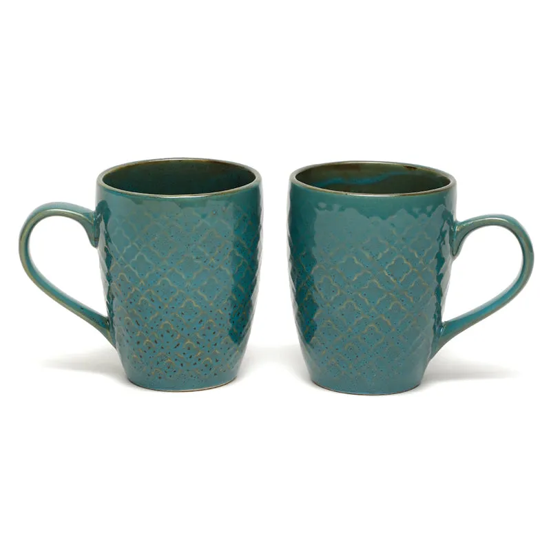 Emerald Ceramic,Stoneware Coffee Mug (370 mL Each) - Set Of Two - 5