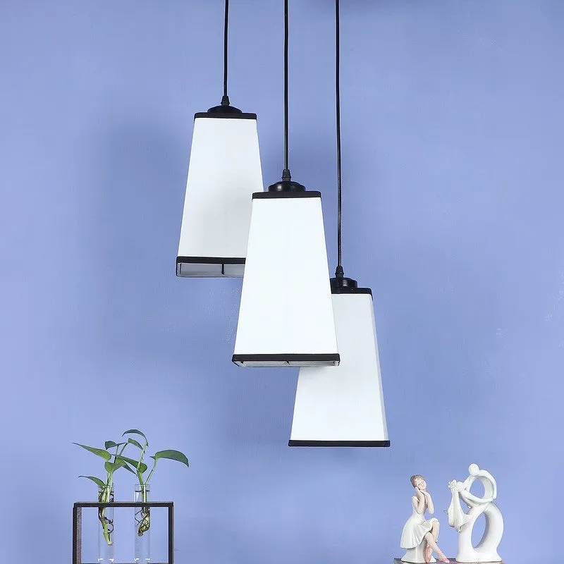 Shadowlux Triple Metal Ceiling Lamp - White & Black media 4