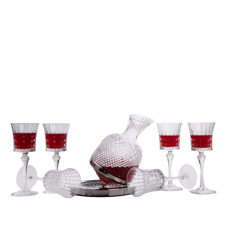 Sublimo Decanter & Glass (900 ML/250 ML) - Seven Piece Set media 7