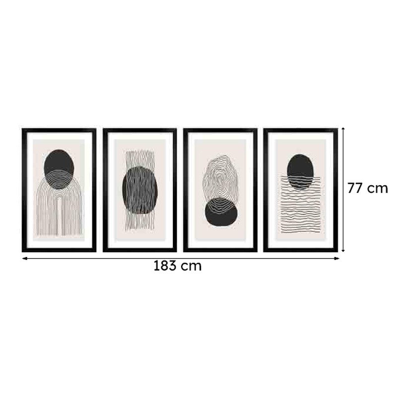 Overthinking Poly Canvas Wall Art - Set Of Four media 8