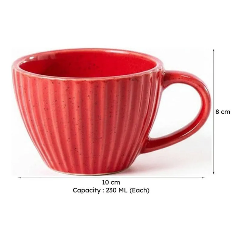Neith Ceramic Tea Cup (230 mL Each) - Set of Two media 5