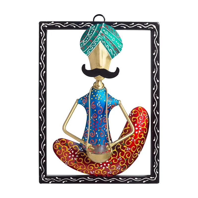 Folkart Iron Wall Accent - Orange,Blue media 2