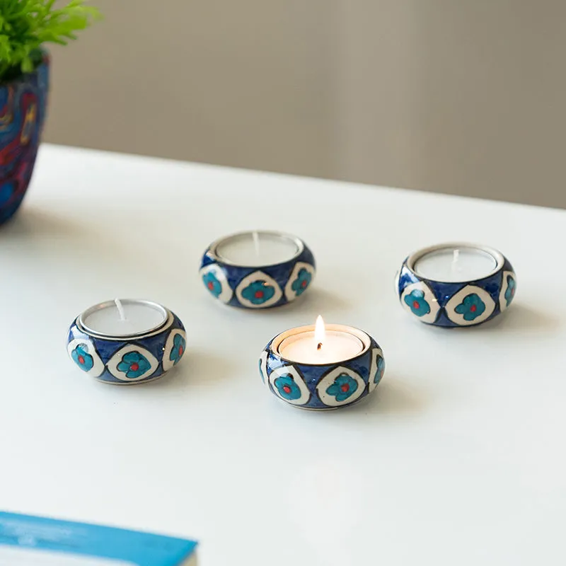 Shinsei Votive Ceramic Tea Light Holder - Set Of Four media 1