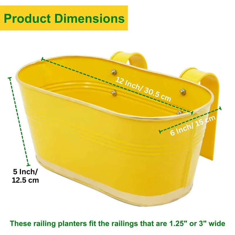 Norva Hanging Planter (Yellow) - Set Of Six media 3