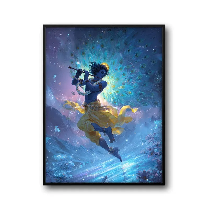 Lord Krishnas Cosmic Divine Dance Archival Paper Wall Art media 7