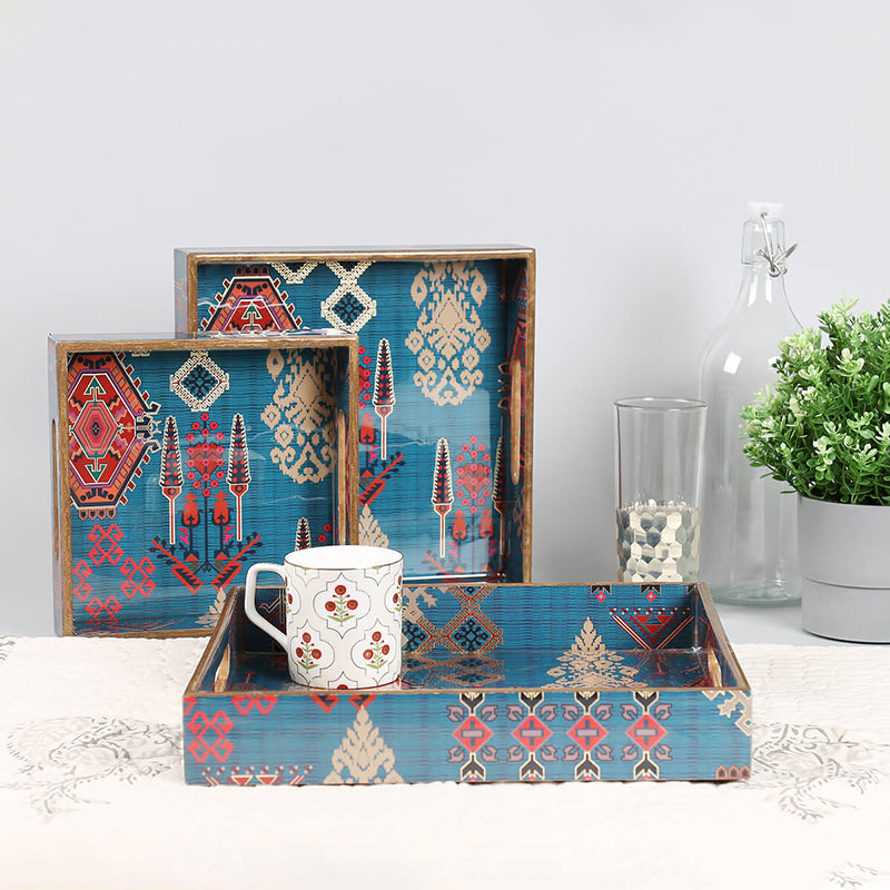 India Circus Adisa Square Serving Tray media 4