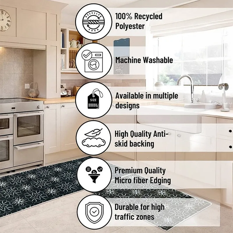FloorFlora Kitchen Floor Mats (Black) - Set of Two media 10