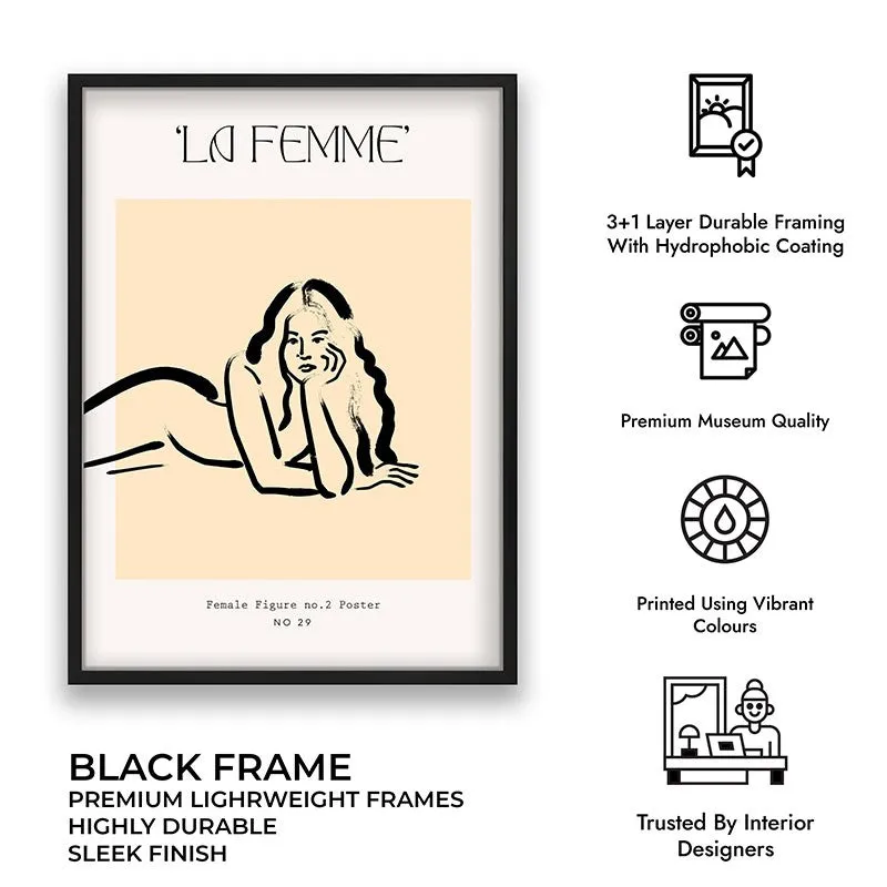 Quiet Allure Canvas Wall Painting With Black Frame media 9