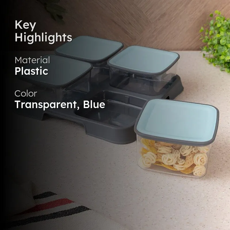 Stuart Blue Storage Jar (600 ML) - Set Of Five media 2