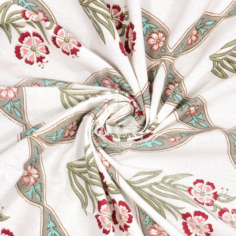 Eleganza Cotton Table Cover - Pink,Green media 7