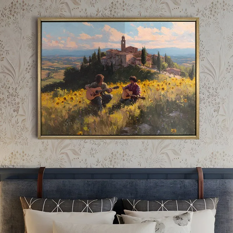 Sunflower Song Canvas Wall Painting With Frame media 5