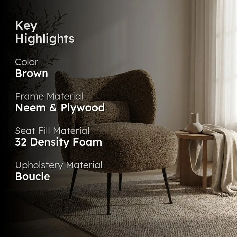 Modvyn Neem Wood Accent Chair - Light Brown media 2