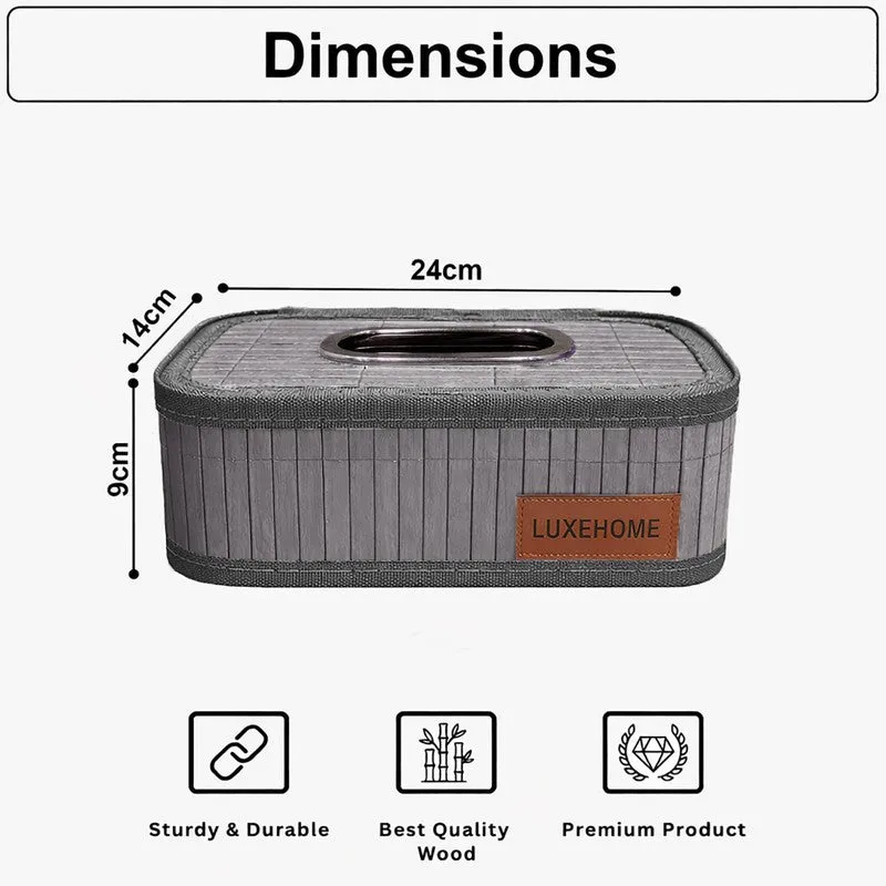 EcoNest Bamboo Tissue Holder - Purple,Grey media 9