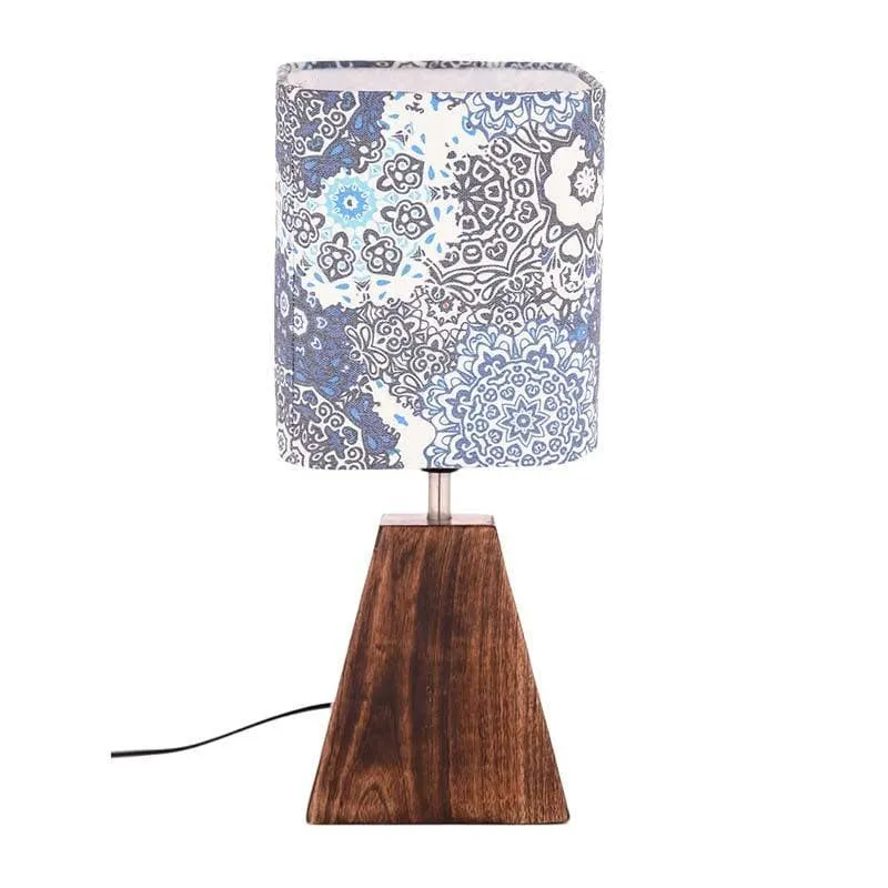 Vivid Blue Fabric Table Lamp - Multicolor media 4