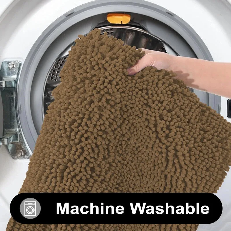 PureTone Microfiber Bath Mats (Brown) - Set of Two media 7